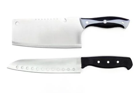 Kitchen knife on a white background Stock Photos
