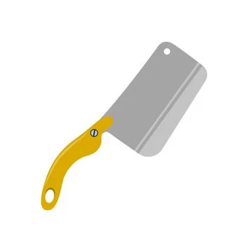 Kitchen knife on white background. Vector illustration in trendy flat style. Illustration