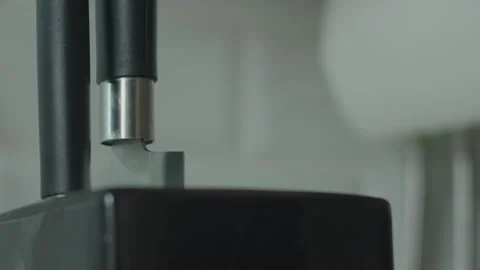 Kitchen knives with black handle are inserted into the knife holder Stock Footage 255522489