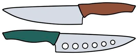 Kitchen knives Stock Illustration