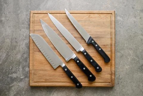 Kitchen knives set Foto stock