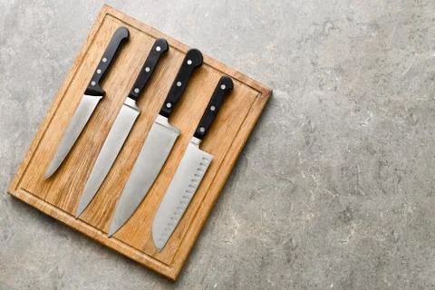 Kitchen knives set Stock Photos