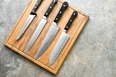 Kitchen knives set Stock Photos