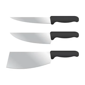 Kitchen knives vector illustration isolated on white background Stock Illustration
