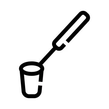 Kitchen ladle tool for cooking and serving food Stock Illustration