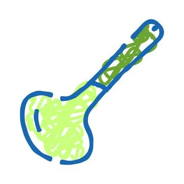 Kitchen ladle tool vector drawing illustration design Stock Illustration