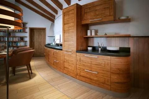 Kitchen loft style Stock Illustration