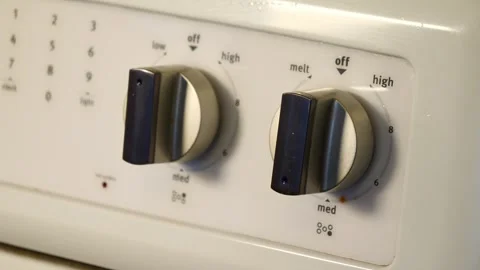 Kitchen Low Medium High Stove Knobs 스톡 동영상 268022822