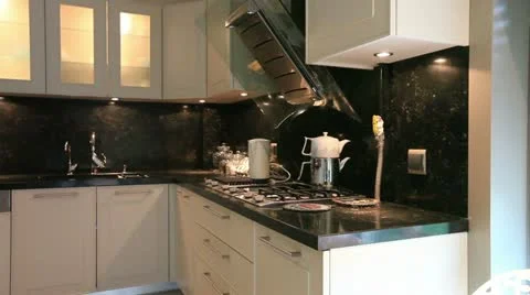 Kitchen in luxury  home Video stock 12270022