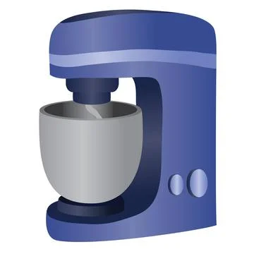 Kitchen machine for kneading dough purple color, Stock Illustration
