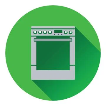 Kitchen main stove unit icon Stock Illustration