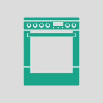 Kitchen main stove unit icon Stock Illustration