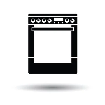 Kitchen main stove unit icon Stock Illustration