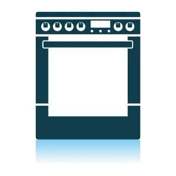 Kitchen Main Stove Unit Icon Stock Illustration