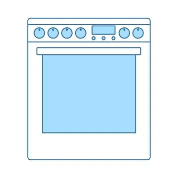 Kitchen Main Stove Unit Icon Stock Illustration