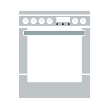 Kitchen Main Stove Unit Icon Stock Illustration