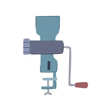 Kitchen meat grinder cartoon vector illustration 스톡 일러스트