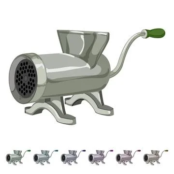 Kitchen meat grinder cartoon vector graphic Stock Illustration