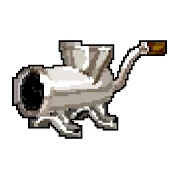 Kitchen meat grinder game pixel art vector illustration Illustrazione stock