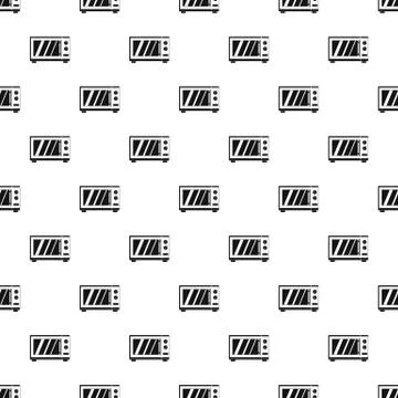 Kitchen microwave oven pattern seamless vector Stock Illustration
