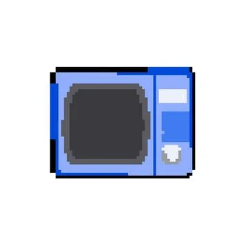 Kitchen microwave oven pixel art vector illustration Stock-Illustration