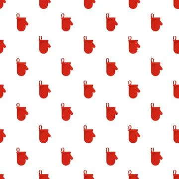 Kitchen mitten pattern seamless vector Stock Illustration