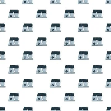 Kitchen mixer appliance pattern creating cooking background design Stock Illustration