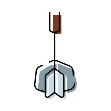 Kitchen mixer blending tool flat vector illustration Illustrazione stock