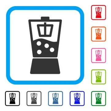Kitchen Mixer Framed Icon Stock Illustration