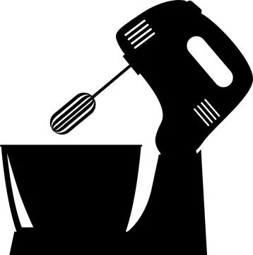Kitchen Mixer Icon in flat style. Vector Illustration Stock Illustration