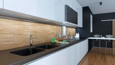 Kitchen modern style Stock Illustration