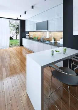 Kitchen modern style Stock Illustration