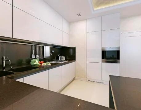 Kitchen modern style Illustrazione stock