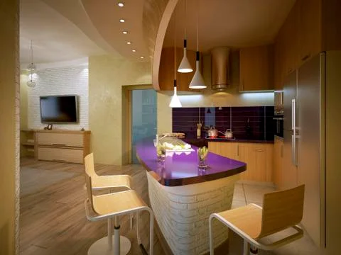 Kitchen  modern style Stock Illustration