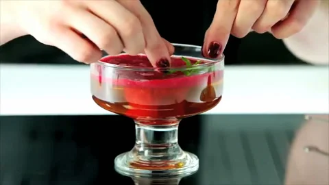 Kitchen. Molecular dessert. Stock Footage 141446566