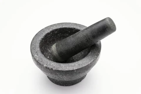 Kitchen mortar on white background Stock Photos