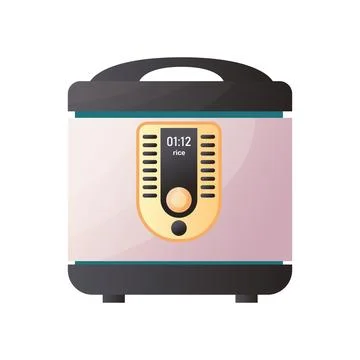 Kitchen multi cooker in flat design. Household electronic appliance. Vector.. Illustrazione stock