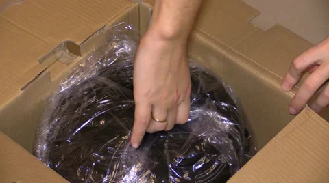 Kitchen Multicooker Box Unpack Stock Footage 35447822