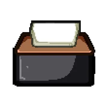 Kitchen napkin holder pixel art vector illustration Stock Illustration