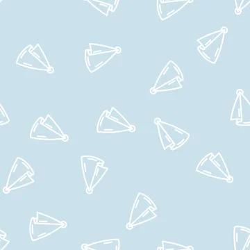 Kitchen napkin line vector seamless pattern Stock Illustration