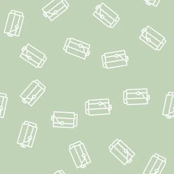 Kitchen napkin line vector seamless pattern Stock Illustration