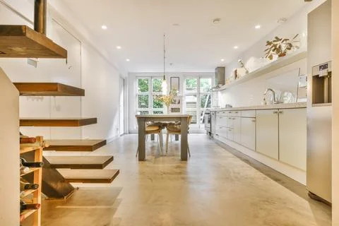 Kitchen in new home Stock Photos