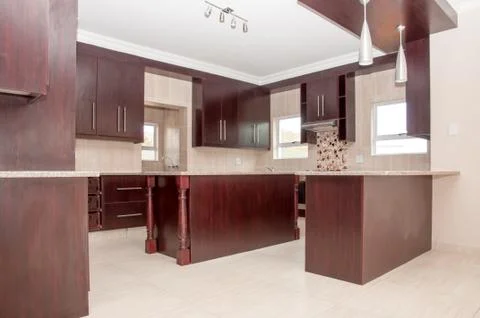 Kitchen in New House Stock Photos