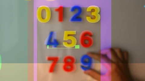 Kitchen numbers magnets school counting Stock-Footage 1005745