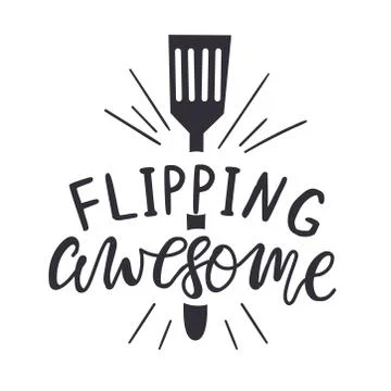Kitchen or restaurant poster template with funny hand lettered phrase. Stock Illustration