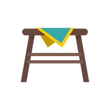 Kitchen outdoor table icon flat isolated Illustrazione stock