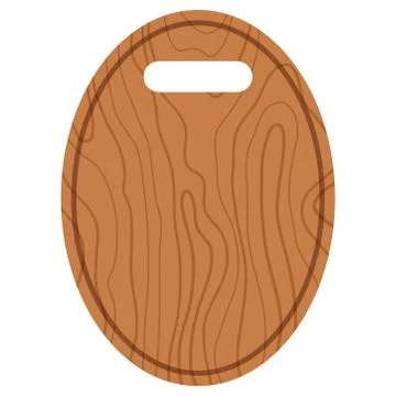 Kitchen oval board with hole flat design cartoon style icon vector illustrati Stock Illustration