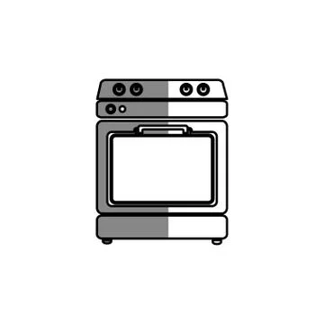Kitchen oven isolated icon Stock Illustration