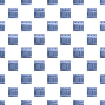 Kitchen ovens seamless pattern creating repeating texture design Stock Illustration
