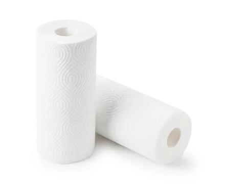 Kitchen paper on a white background Stock Photos